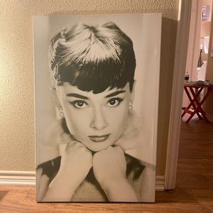 Beautiful picture of Audrey Hepburn on a canvas
